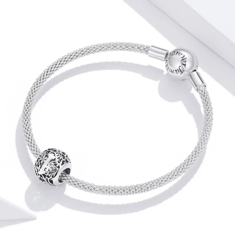 (Bild für) Charm mit durchbrochenem Blumenbuchstabe I im Pandora-Stil - SCC1444-I - Ansicht 3