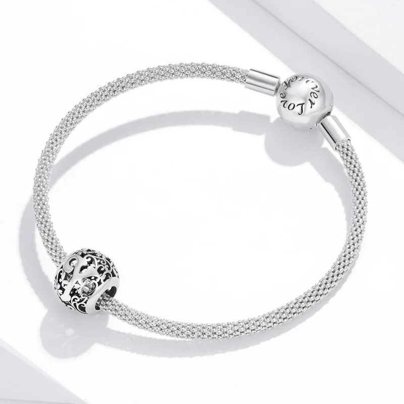 (Bild für) Charm mit durchbrochenem Blumenbuchstaben „Y“ im Pandora-Stil - SCC1444-Y - Ansicht 3