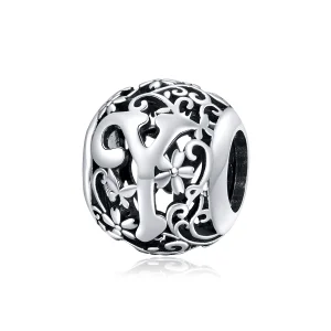(Bild für) Charm mit durchbrochenem Blumenbuchstaben „Y“ im Pandora-Stil - SCC1444-Y