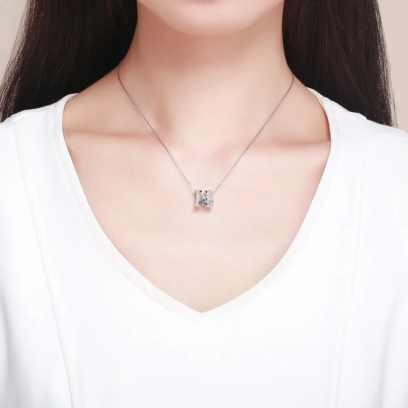 (Bild für) Charm mit funkelndem Pavé-Blumen-Buchstabe H im Pandora-Stil - BSC030-H - Ansicht 5