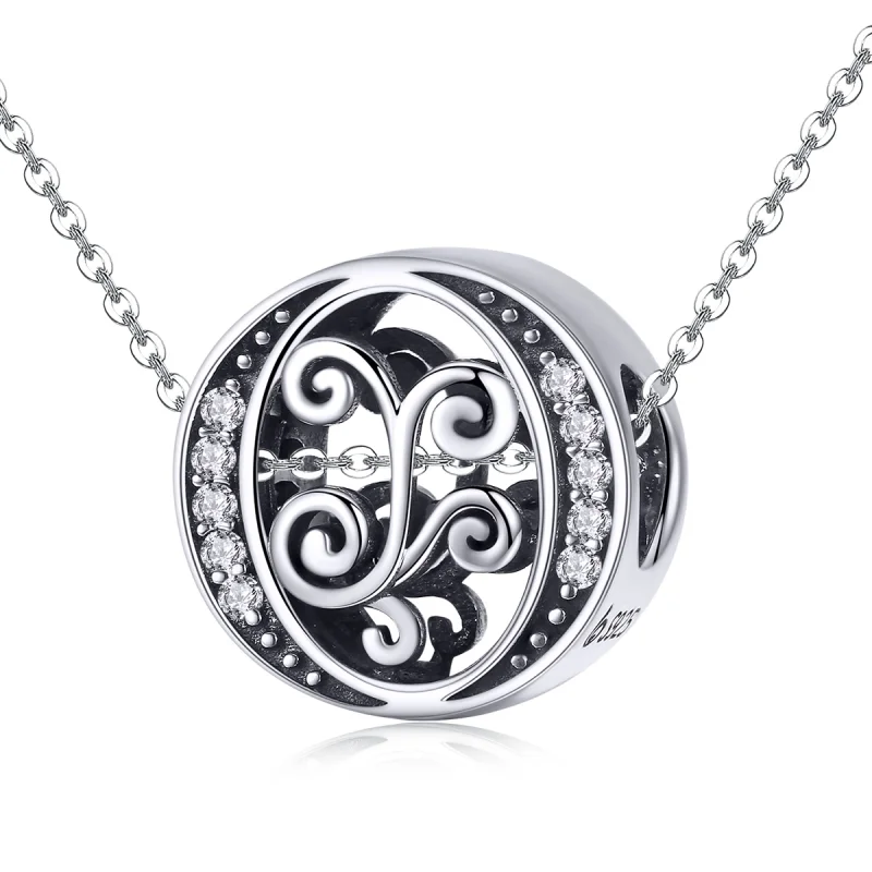 (Bild für) Charm mit glitzerndem Pavé-Blumen-Buchstabe O im Pandora-Stil - BSC030-O - Ansicht 2