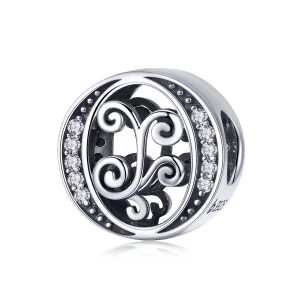 (Bild für) Charm mit glitzerndem Pavé-Blumen-Buchstabe O im Pandora-Stil - BSC030-O