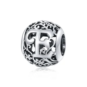 (Bild für) Durchbrochener Blumen-Buchstabe-E-Charm im Pandora-Stil - SCC1444-E