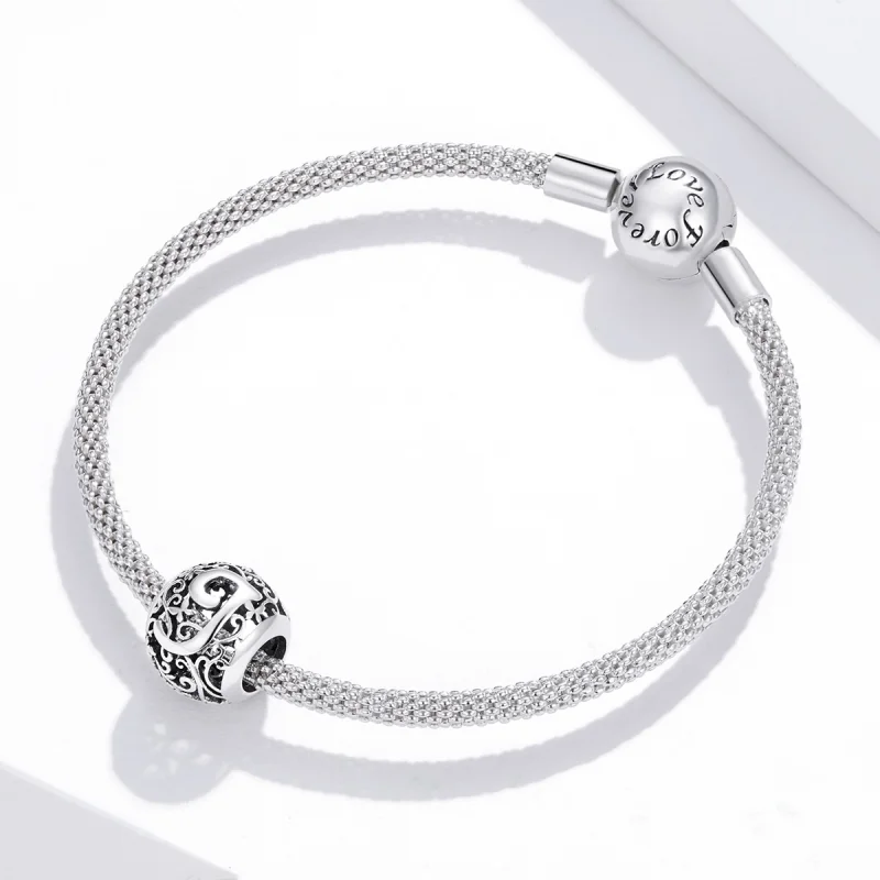 (Bild für) Durchbrochener Blumen-Buchstabe-J-Charm im Pandora-Stil - SCC1444-J - Ansicht 3