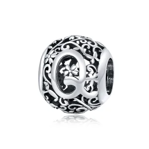 (Bild für) Durchbrochener Blumen-Buchstabe-Q-Charm im Pandora-Stil - SCC1444-Q