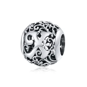 (Bild für) Durchbrochener Blumen-Buchstabe-X-Charm im Pandora-Stil - SCC1444-X