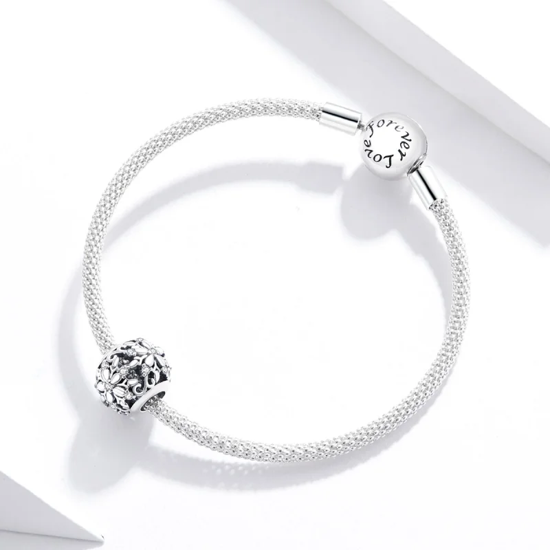 (Bild für) Durchbrochener Schneeflocken-Charm im Pandora-Stil - SCC1651 - Ansicht 3