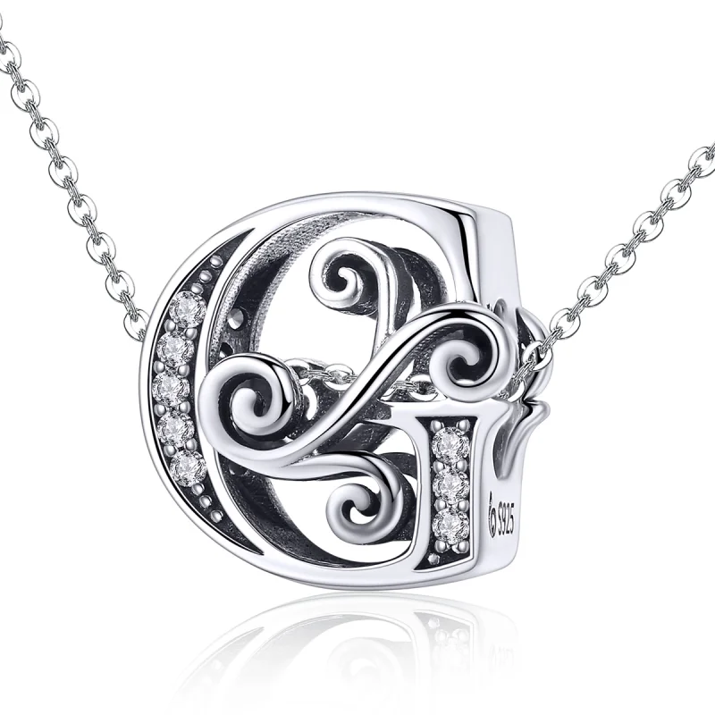 (Bild für) Funkelnder Pavé-Blumen-Buchstabe G-Charm im Pandora-Stil - BSC030-G - Ansicht 2