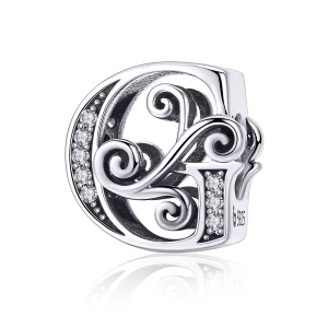 (Bild für) Funkelnder Pavé-Blumen-Buchstabe G-Charm im Pandora-Stil - BSC030-G