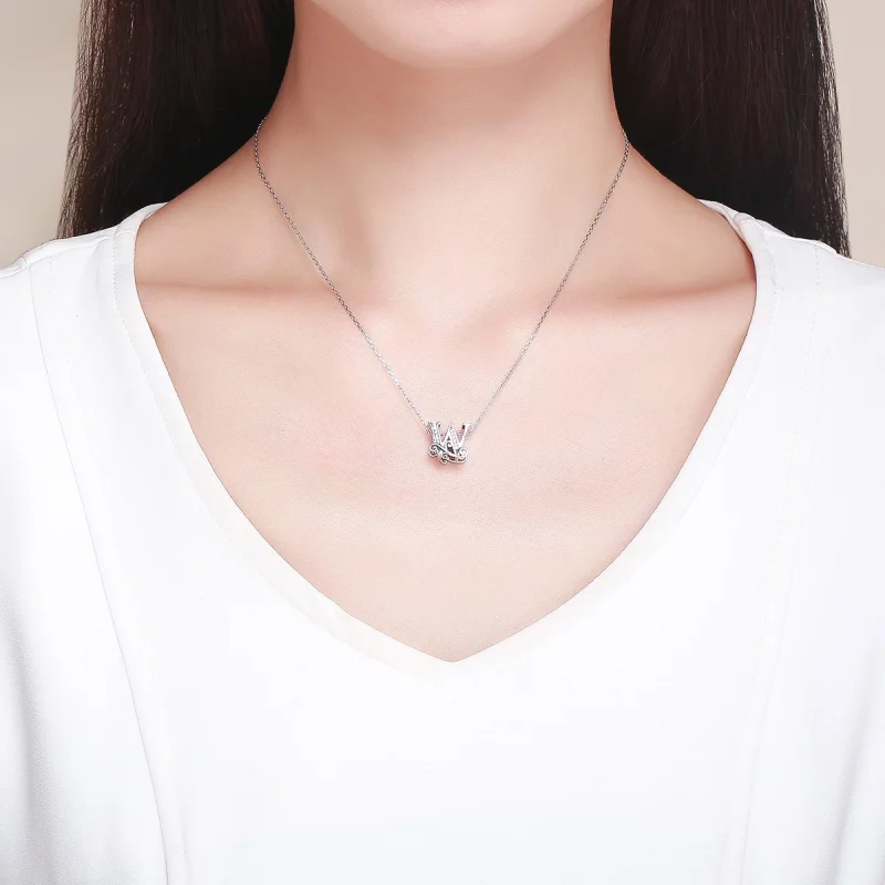 (Bild für) Funkelnder Pavé-Blumen-Buchstabe W-Charm im Pandora-Stil - BSC030-W - Ansicht 5