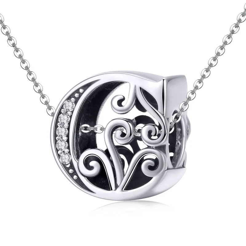(Bild für) Funkelnder Pavé-Blumen-Charm „Buchstabe C“ im Pandora-Stil - BSC030-C - Ansicht 2