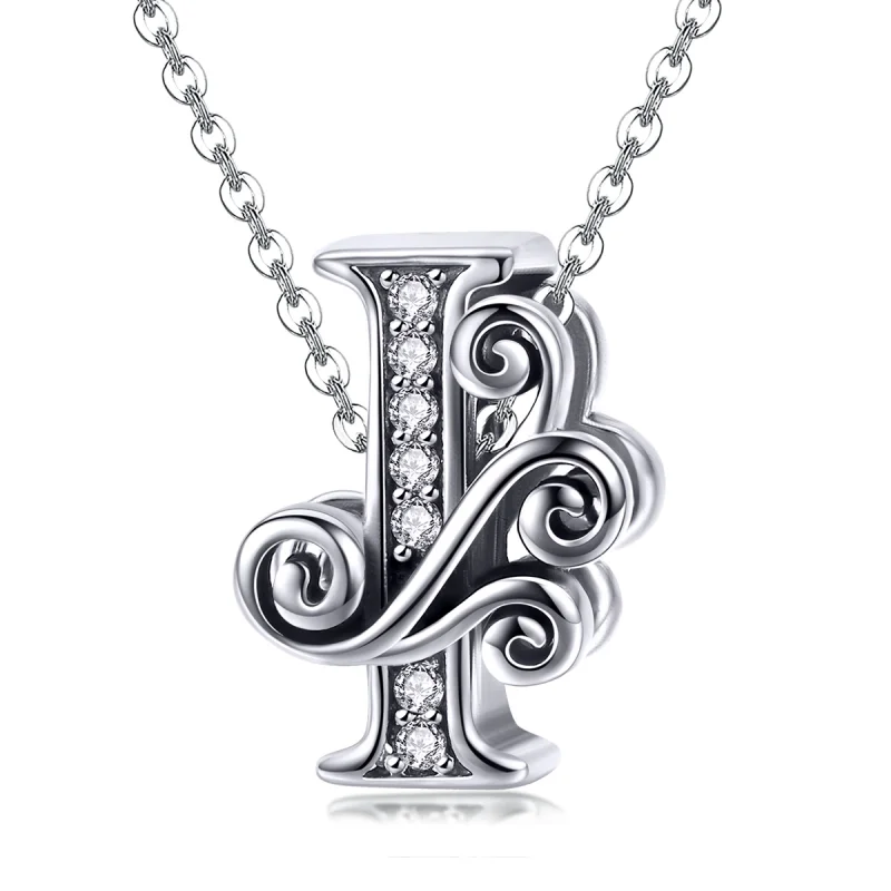(Bild für) Funkelnder Pavé-Blumen-Charm „Buchstabe I“ im Pandora-Stil - BSC030-I - Ansicht 2