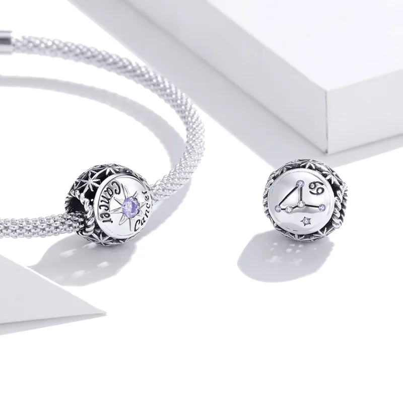 (Bild für) Glänzender Krebs-Charm im Pandora-Stil - SCC1725-4 - Ansicht 3