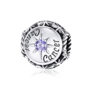 (Bild für) Glänzender Krebs-Charm im Pandora-Stil - SCC1725-4