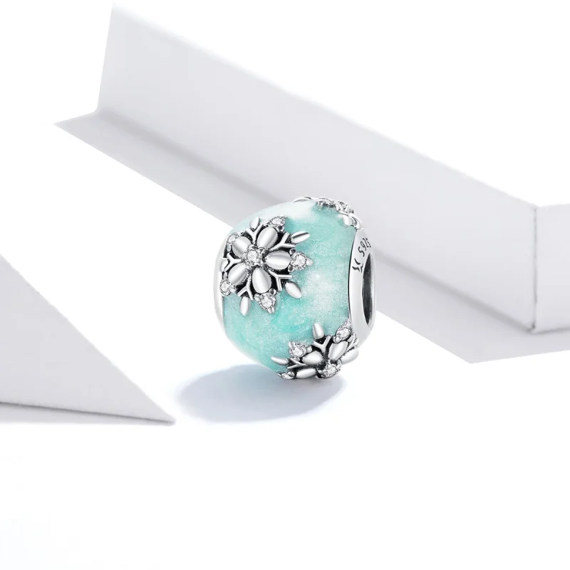 (Bild für) Glänzender Schneeflocken-Charm im Pandora-Stil - SCC1650 - Ansicht 2