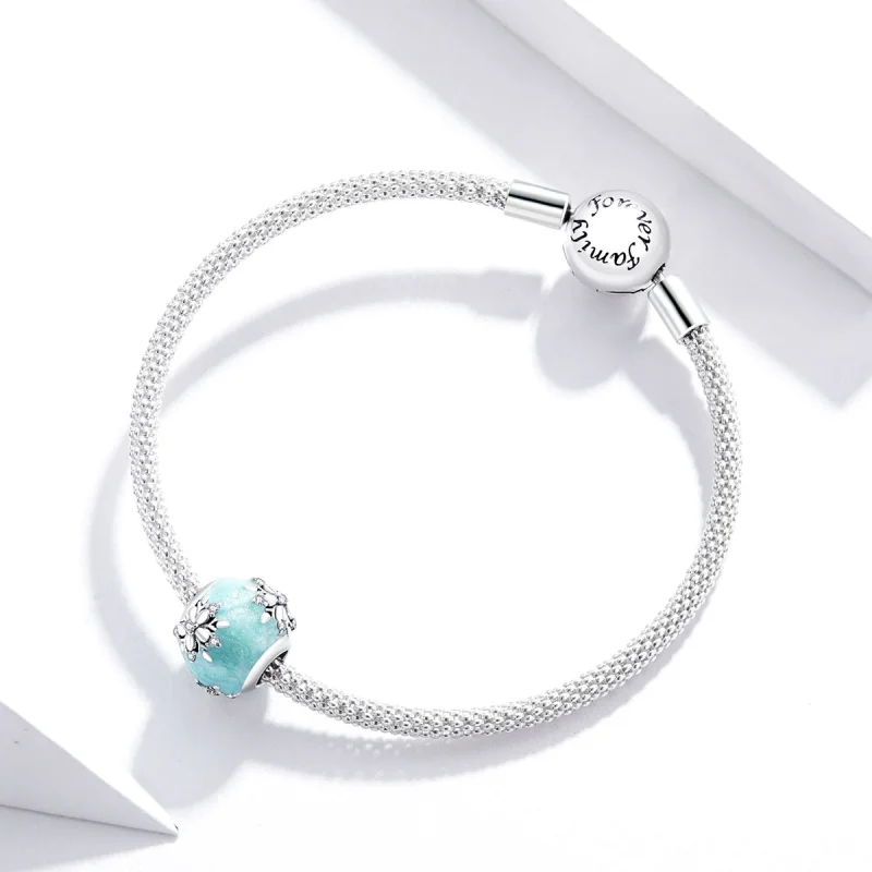 (Bild für) Glänzender Schneeflocken-Charm im Pandora-Stil - SCC1650 - Ansicht 3