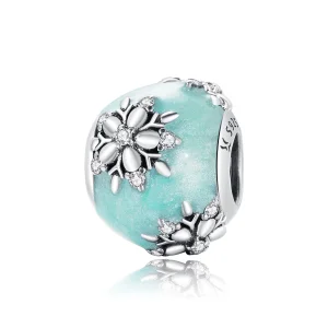 (Bild für) Glänzender Schneeflocken-Charm im Pandora-Stil - SCC1650