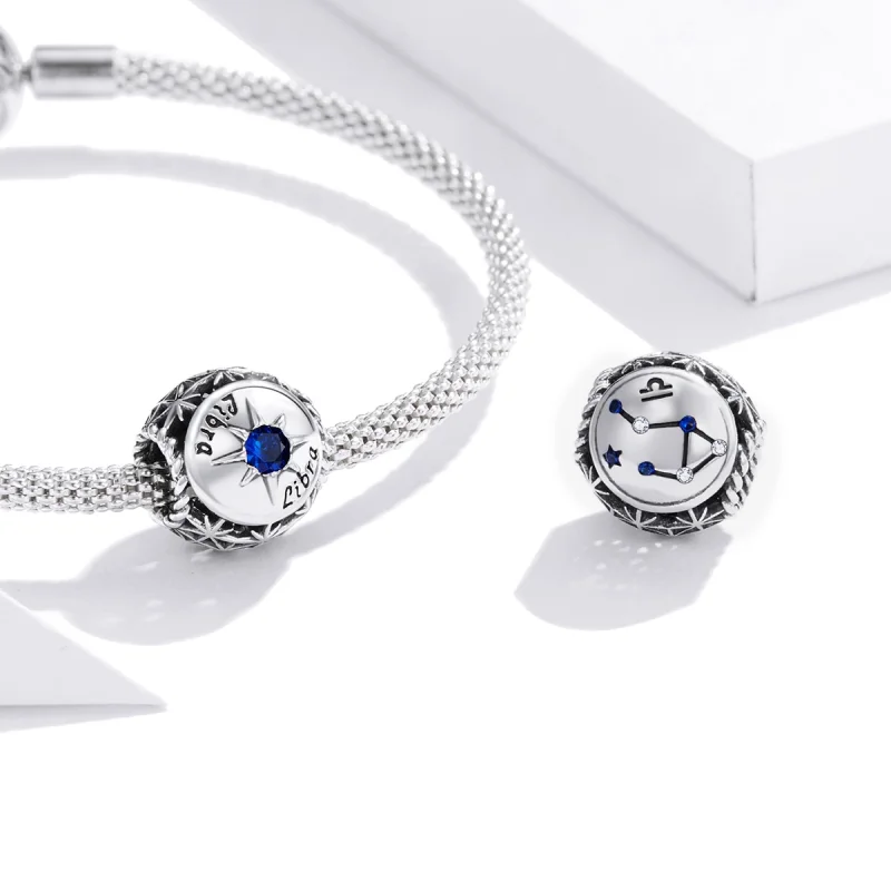 (Bild für) Glänzender Waage-Charm im Pandora-Stil - SCC1725-8 - Ansicht 3