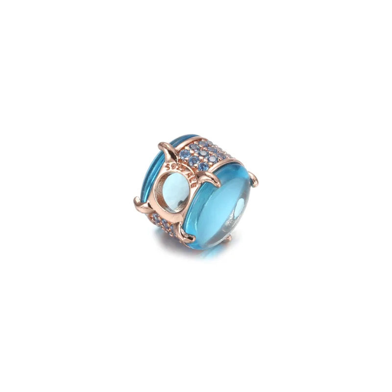 (Bild für) PANDORA Blauer ovaler Cabochon-Charm - 789309C01 - Ansicht 4