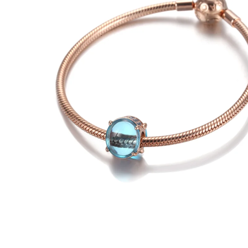 (Bild für) PANDORA Blauer ovaler Cabochon-Charm - 789309C01 - Ansicht 5