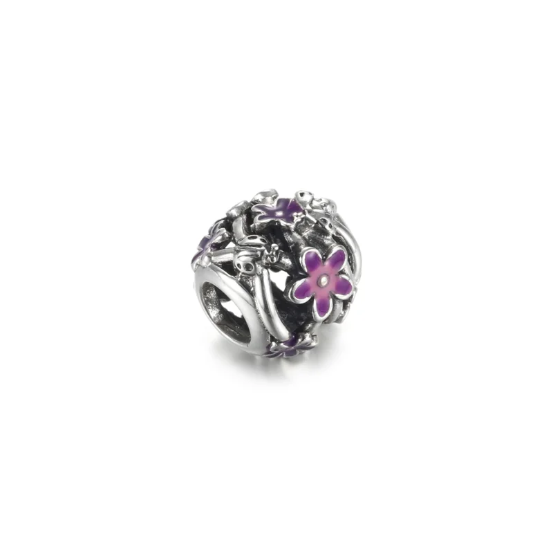 (Bild für) PANDORA durchbrochener lila Gänseblümchen-Charm - 798772C02 - Ansicht 3