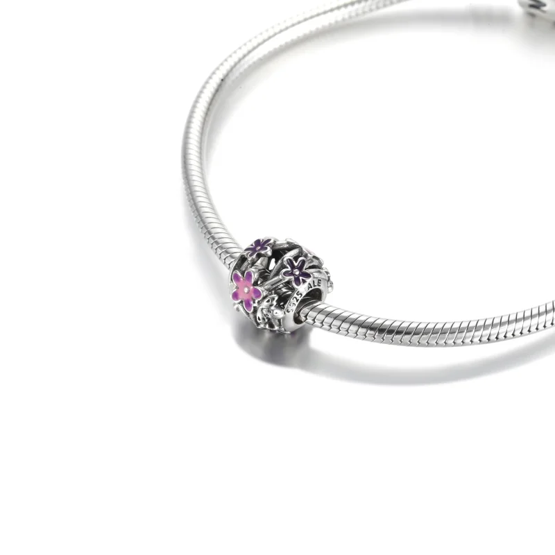 (Bild für) PANDORA durchbrochener lila Gänseblümchen-Charm - 798772C02 - Ansicht 5