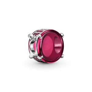 (Bild für) PANDORA Fuchsia Rose Ovaler Cabochon-Charm - 799309C01