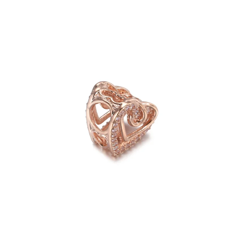 (Bild für) PANDORA Funkelnder Charm mit verschlungenen Herzen - 789270C01 - Ansicht 3