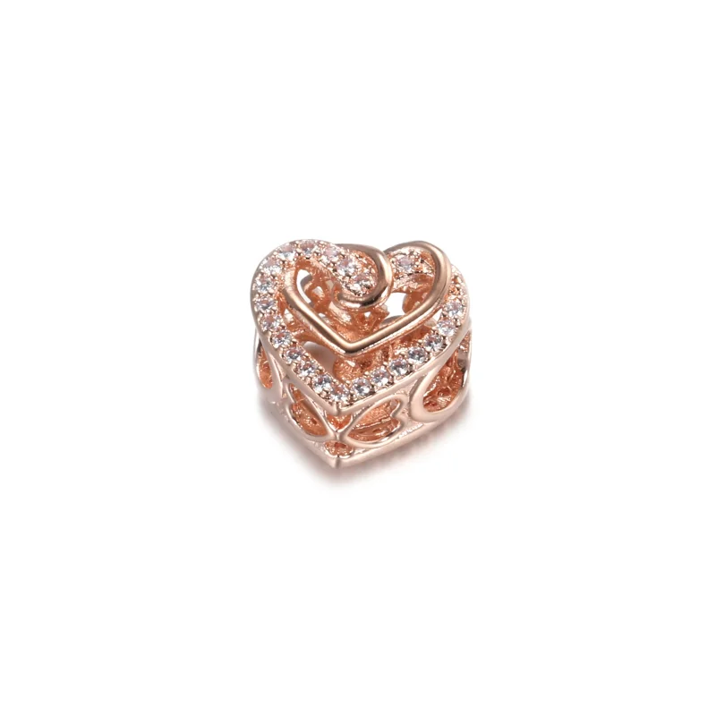 (Bild für) PANDORA Funkelnder Charm mit verschlungenen Herzen - 789270C01 - Ansicht 4
