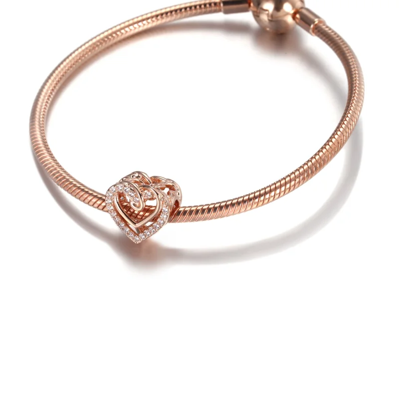 (Bild für) PANDORA Funkelnder Charm mit verschlungenen Herzen - 789270C01 - Ansicht 5