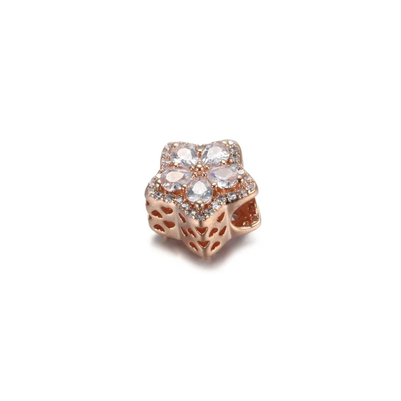 (Bild für) PANDORA Funkelnder Schneeflocken-Pavé-Charm - 789224C01 - Ansicht 3