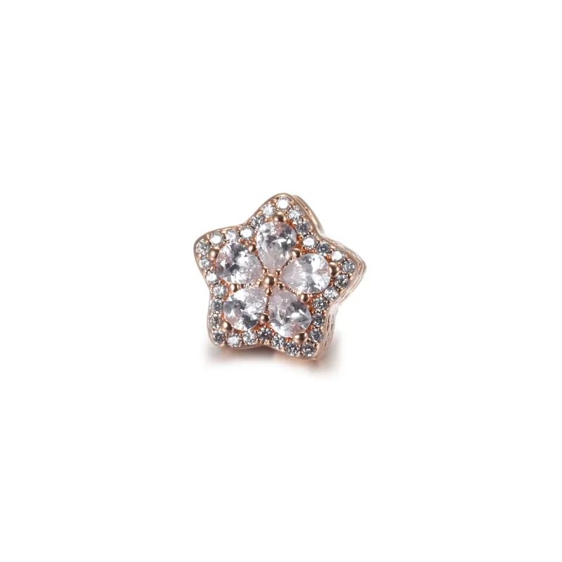 (Bild für) PANDORA Funkelnder Schneeflocken-Pavé-Charm - 789224C01 - Ansicht 4