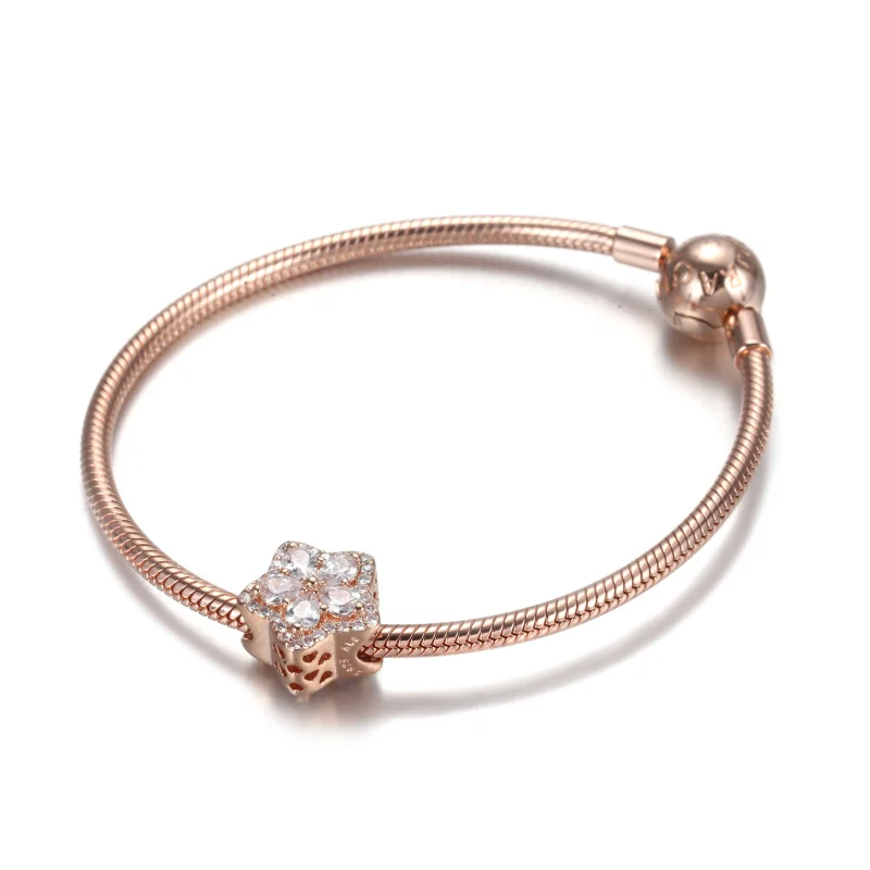 (Bild für) PANDORA Funkelnder Schneeflocken-Pavé-Charm - 789224C01 - Ansicht 5
