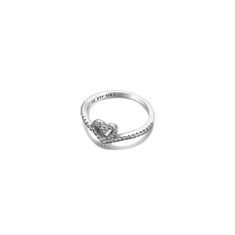 (Bild für) PANDORA Funkelnder Wishbone-Herzring - 199302C01 - Ansicht 3