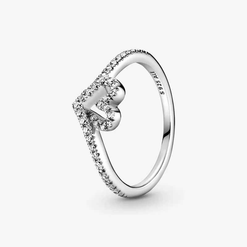 (Bild für) PANDORA Funkelnder Wishbone-Herzring - 199302C01