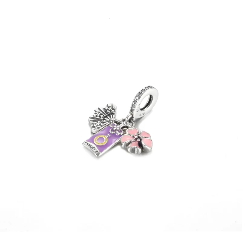 (Bild für) PANDORA Japanischer Sakura-, Omamori- und Fächer-Anhänger - 799326C01 - Ansicht 2