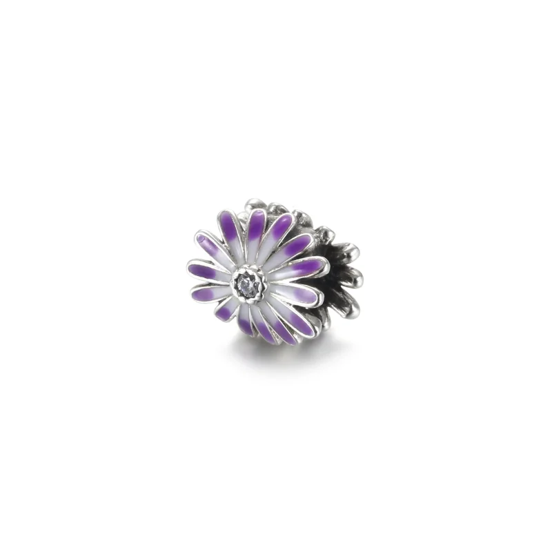 (Bild für) PANDORA Lila Gänseblümchen Charm - 798775C02 - Ansicht 2