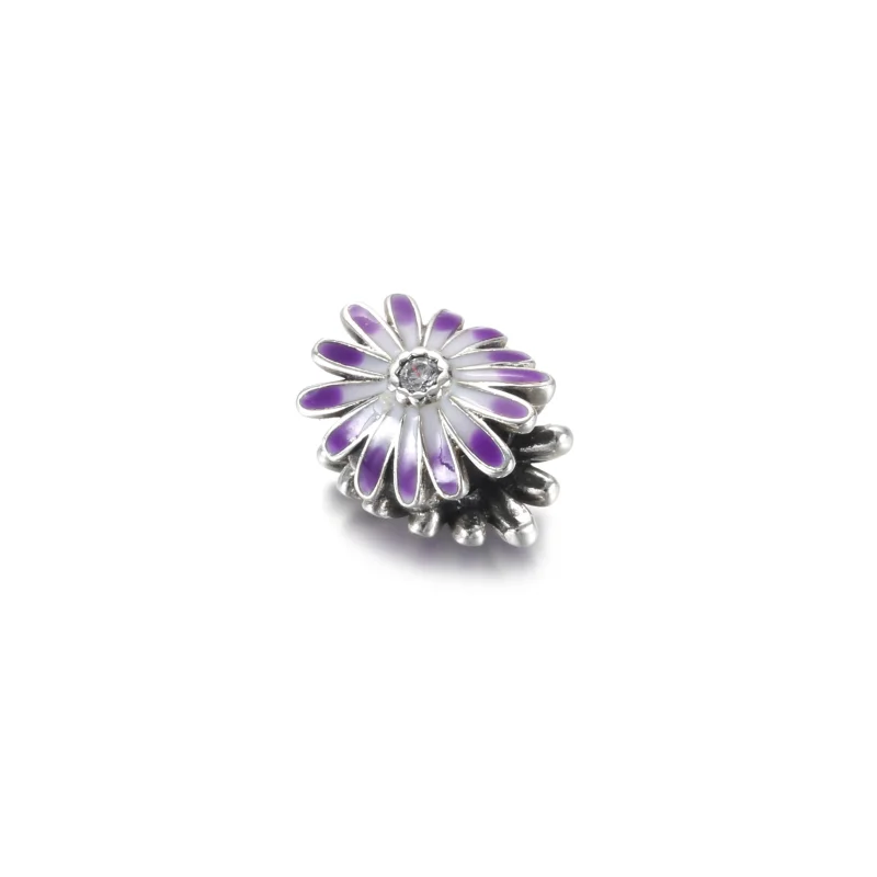 (Bild für) PANDORA Lila Gänseblümchen Charm - 798775C02 - Ansicht 3