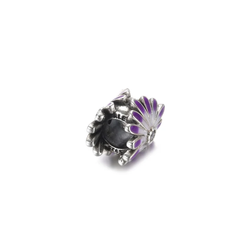 (Bild für) PANDORA Lila Gänseblümchen Charm - 798775C02 - Ansicht 4