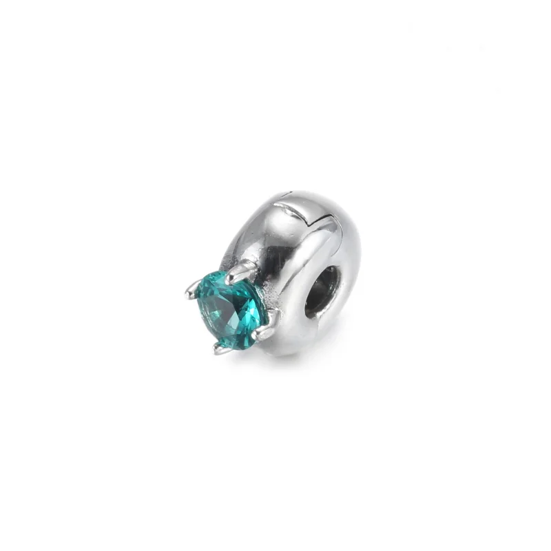 (Bild für) PANDORA Lila runder Solitär-Clip-Charm - 799204C02 - Ansicht 4