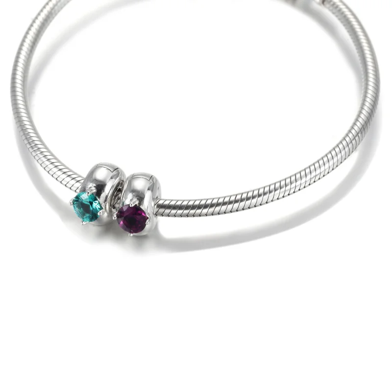 (Bild für) PANDORA Lila runder Solitär-Clip-Charm - 799204C02 - Ansicht 8