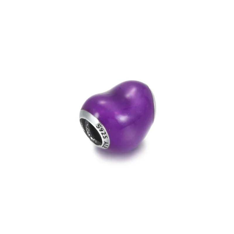 (Bild für) PANDORA Metallic-Lila-Herz-Charm - 799291C01 - Ansicht 3