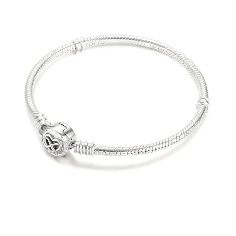 (Bild für) Pandora Moments Herz-Schlangenkettenarmband mit Infinity-Verschluss - 599365C00 - Ansicht 3