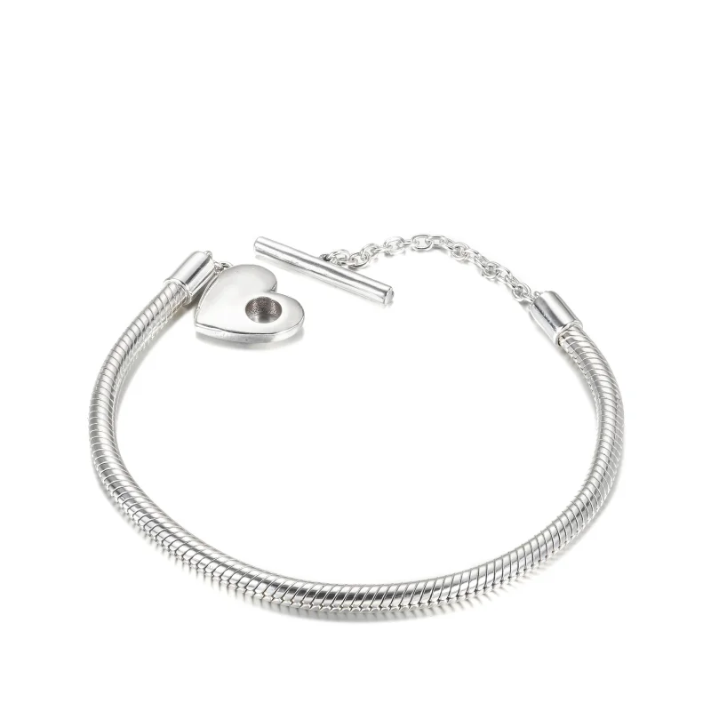 (Bild für) Pandora Moments Herz-T-Steg-Schlangenkettenarmband - 599285C00 - Ansicht 4