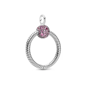 (Bild für) Pandora Moments kleiner rosa Pavé-O-Anhänger - 399097C02