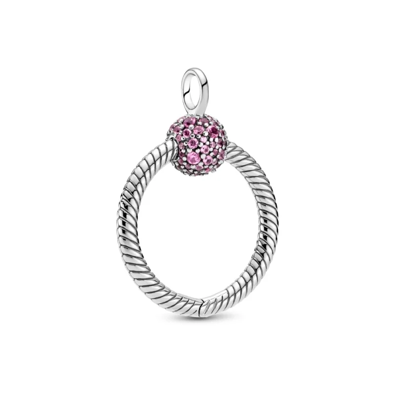 (Bild für) Pandora Moments kleiner rosa Pavé-O-Anhänger - 399097C02