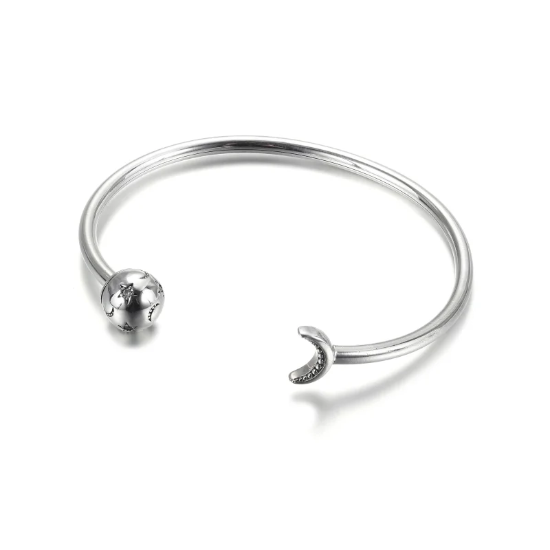 (Bild für) Pandora Moments Offener Armreif „Mond und Sterne“. - 599120C01 - Ansicht 2