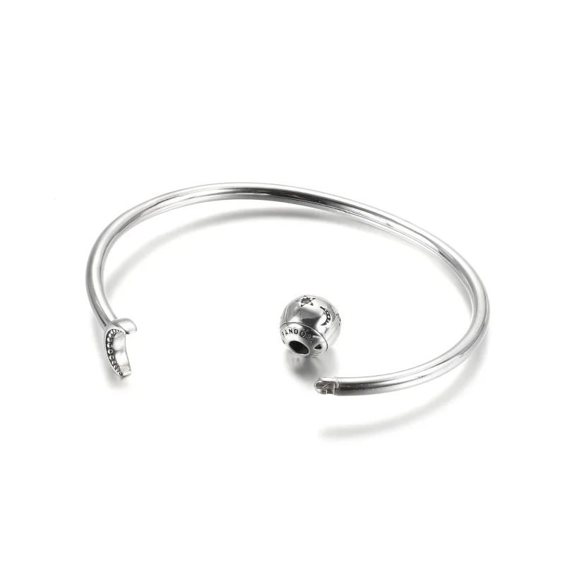 (Bild für) Pandora Moments Offener Armreif „Mond und Sterne“. - 599120C01 - Ansicht 5