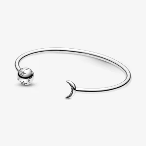 (Bild für) Pandora Moments Offener Armreif „Mond und Sterne“. - 599120C01