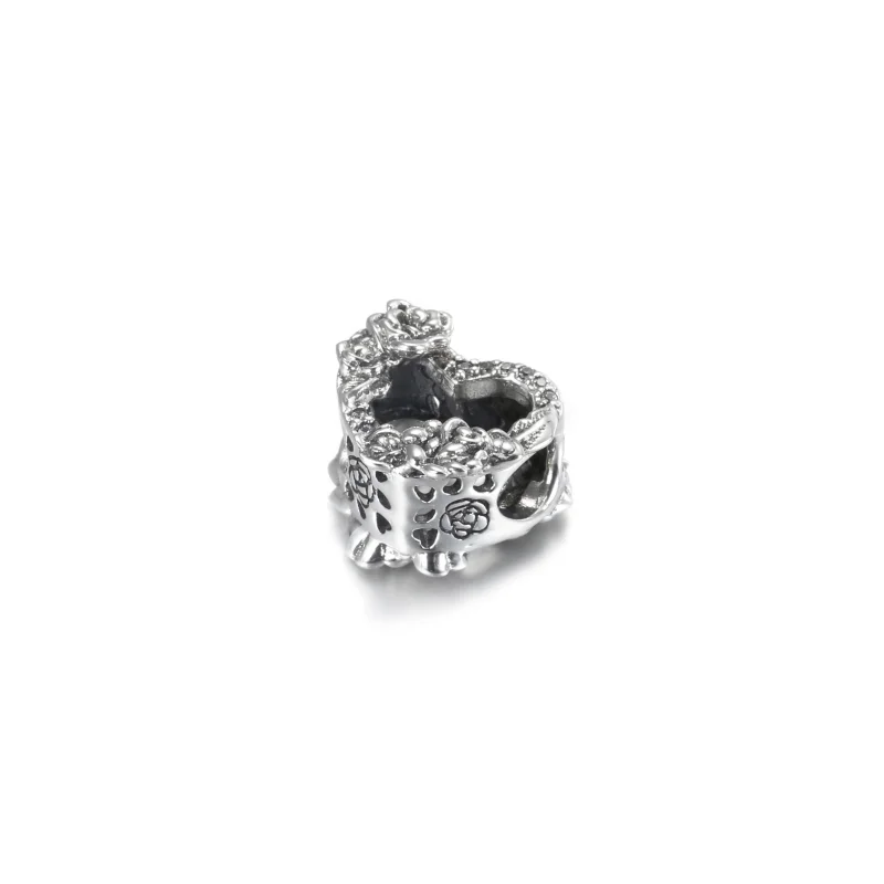 (Bild für) PANDORA Offenes Herz & Rosenblüten-Charm - 799281C01 - Ansicht 5